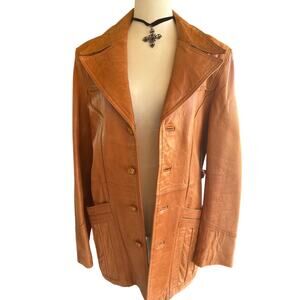 Vintage Tan Wilson’s House of Suede Leather coat/jacke Size 40